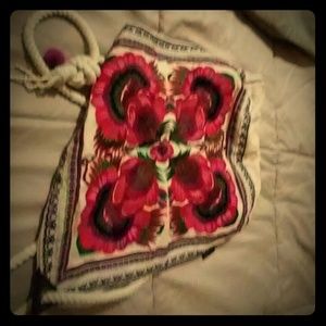 American Eagle Outfitters Canvas embroidered bag